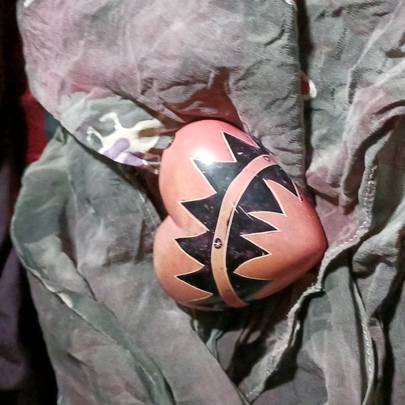 VINTAGE Southwestern Painted Heavy Stone Rock Decor - Picture 7 of 7